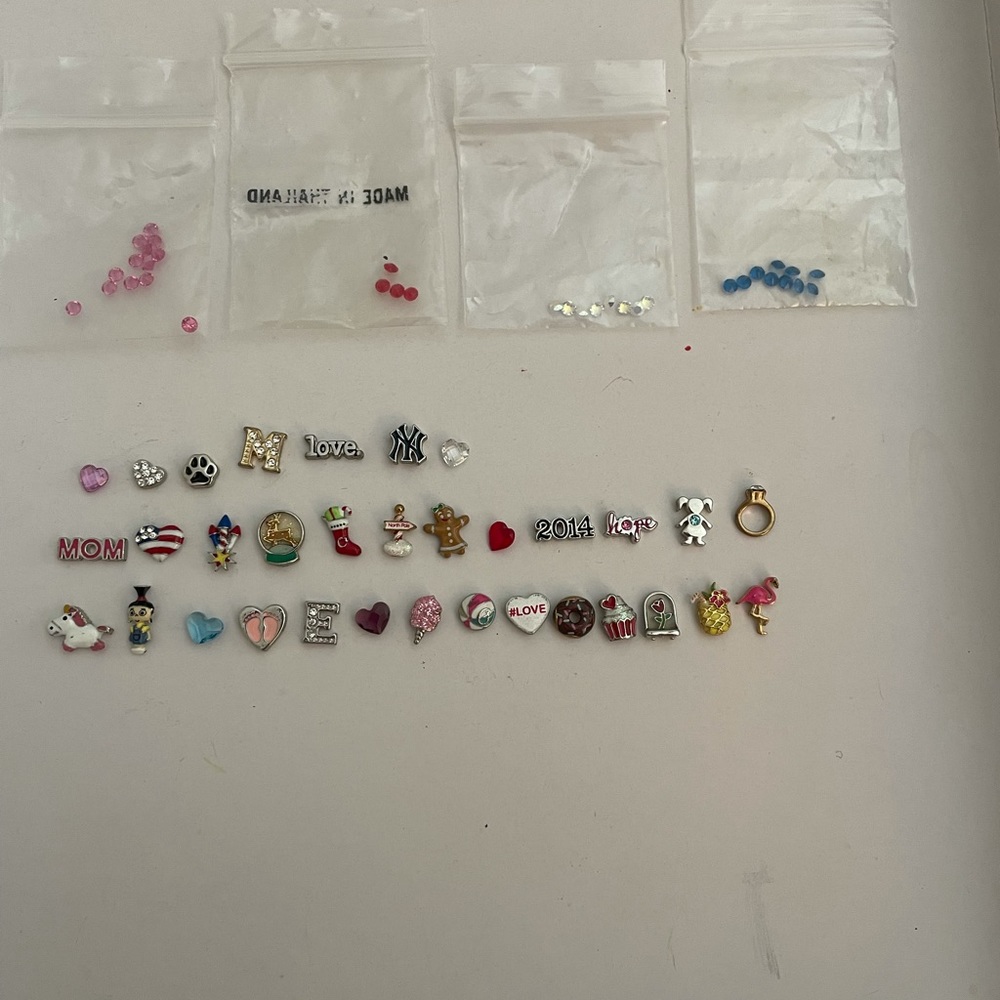 SOLD Origami owl charms and rhinestones